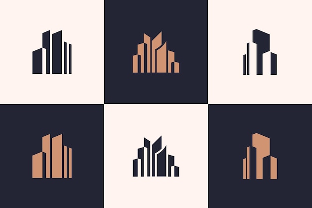 Building logo icon vector with modern element idea