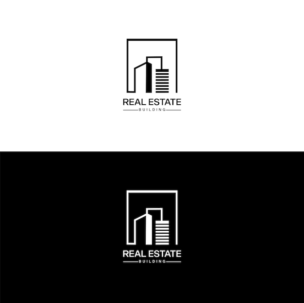 Building logo for real estate premium vector illustration