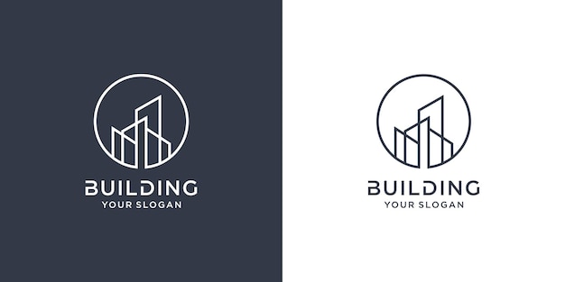 Building logo with line concept Premium Vector part 2