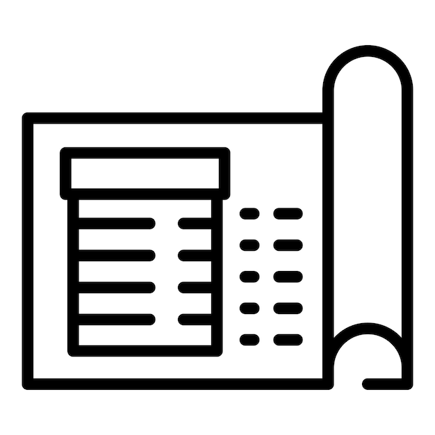 Building plan icon outline vector City multistory Industry house