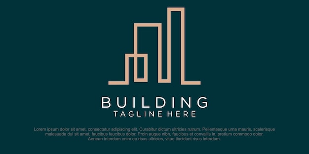 Building Real Estate Logo Vector Template Illustration Design