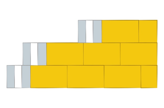 Building supplies stacked brick boards vector isolated