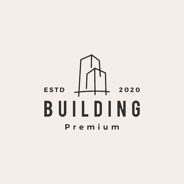 Building  vintage logo  icon illustration