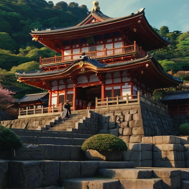 a building with a large outside door that says  the temple