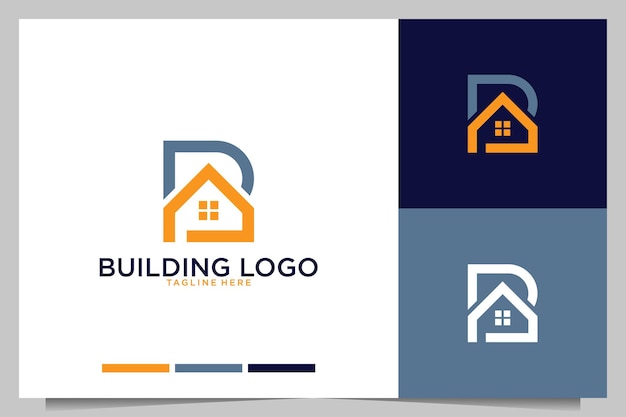 Building with letter B logo design