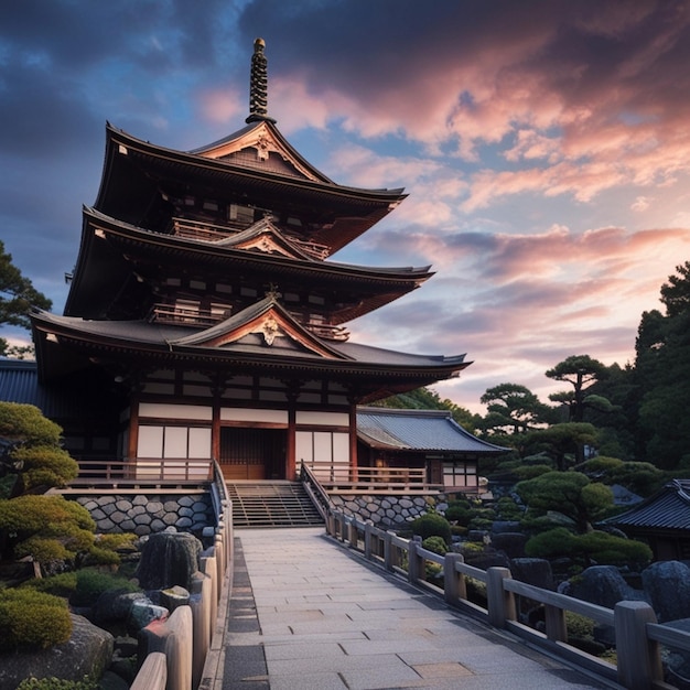 a building with a sky background and a cloudy sky