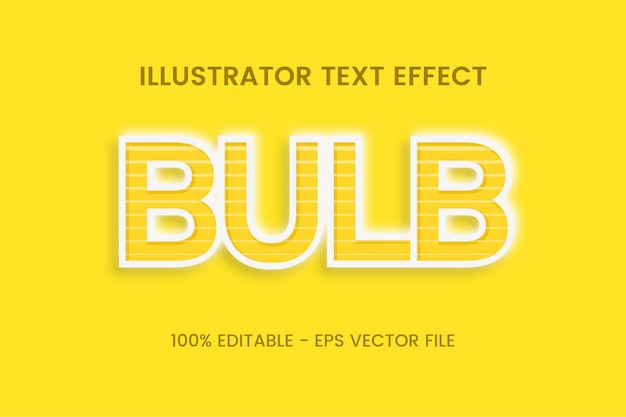 "Bulb" editable  text style effect