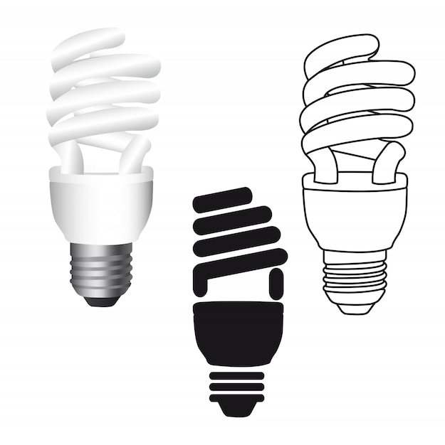 bulb electric isolated over white background vector illustration