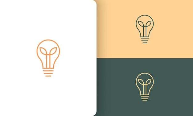 Bulb or knowledge logo in simple and modern style