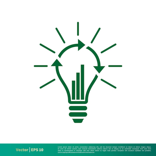 Bulb Line Icon Vector Logo Template Illustration Design Vector EPS 10