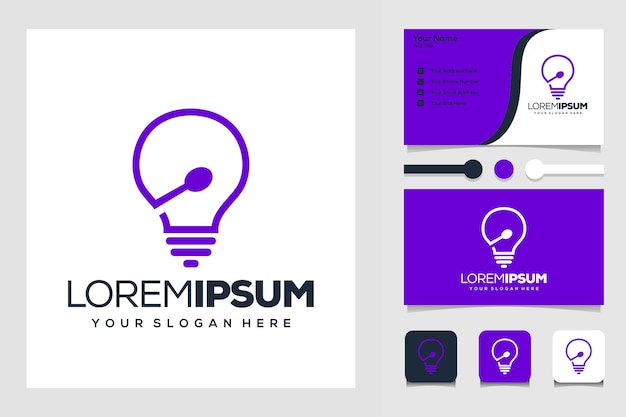 bulb and spoon logo business card template