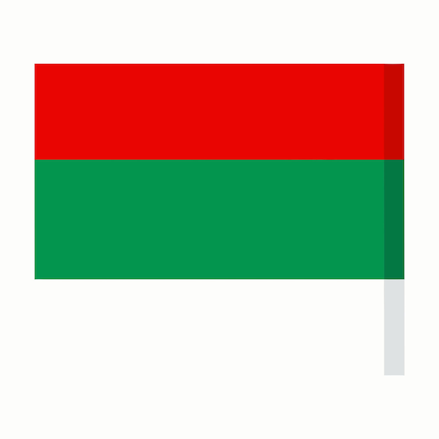 Vector bulgaria flag illustration on white background