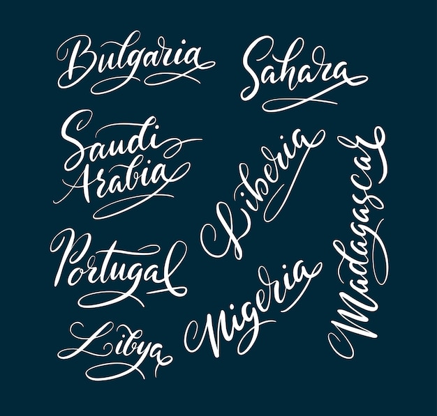 Bulgaria and sahara handwriting calligraphy