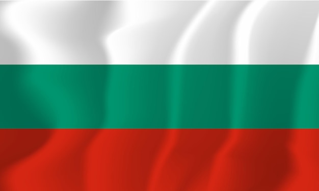 Bulgaria Waved Flag Vector Illustration Background