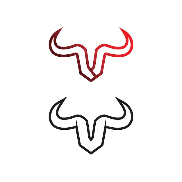 Bull buffalo head cow animal mascot logo design vector for sport horn buffalo animal mammals head logo wild matador