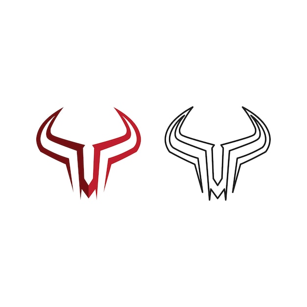 Bull buffalo head cow animal mascot logo design vector for sport horn buffalo animal mammals head logo wild matador