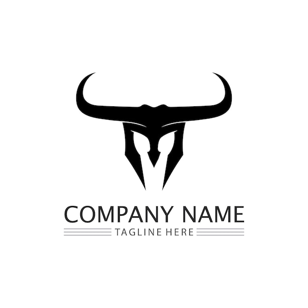 Bull buffalo head cow animal  mascot logo design vector for sport horn buffalo animal mammals head logo wild matador