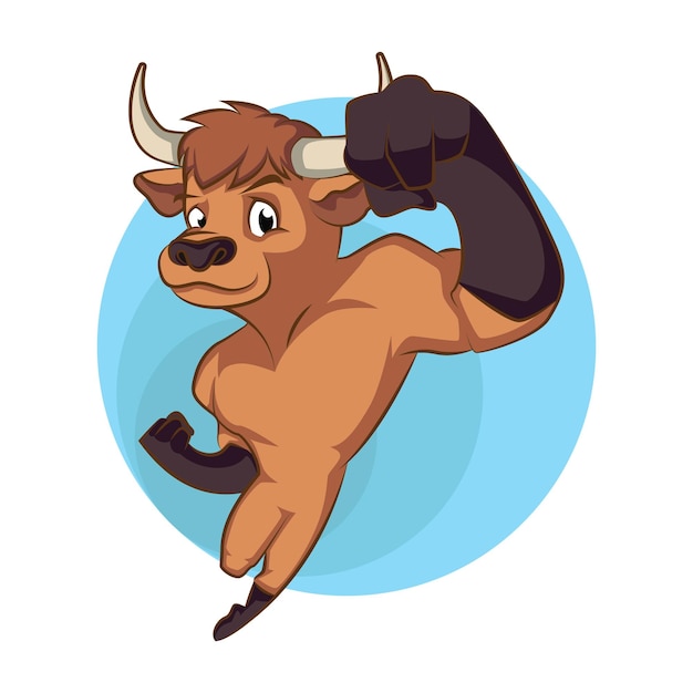 Vector bull cartoon vector