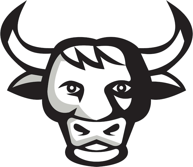 Bull Cow Head Retro