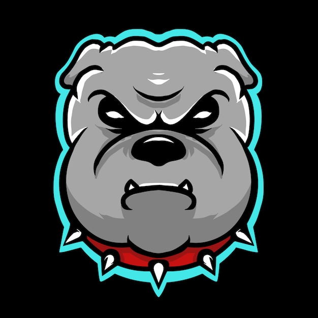 bull dog head mascot