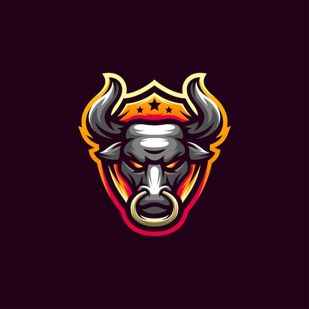 Bull head esport logo design