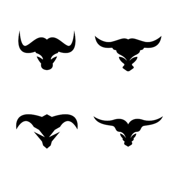 Bull head icon vector illustration template design