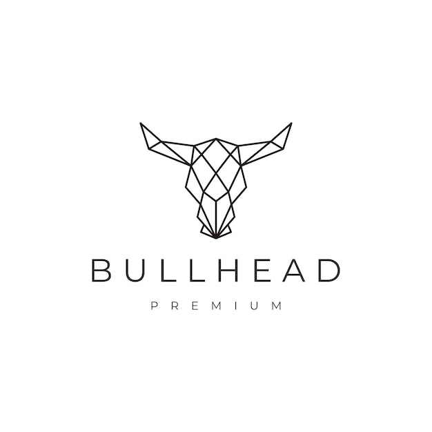 Bull head logo vector icon design template