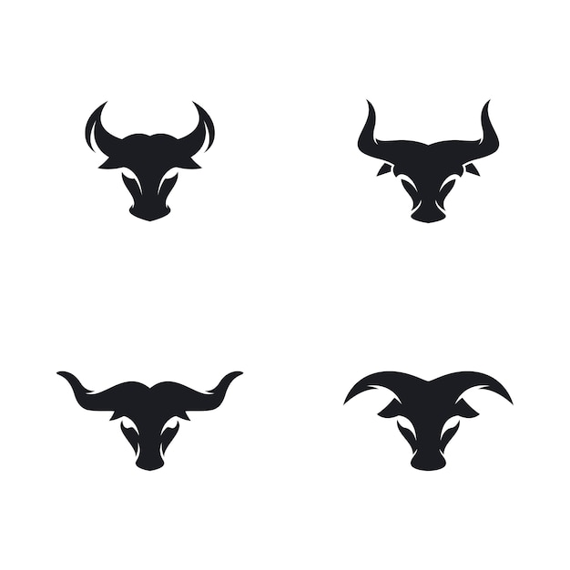 Bull head logo vector icon