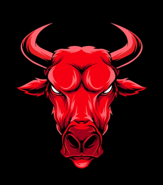 Bull head vector