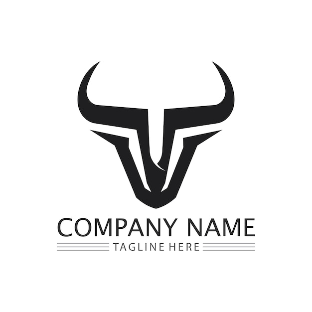 Bull horn logo and symbol template icons app