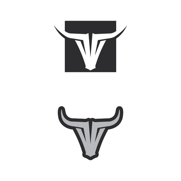 Bull horn logo and symbol template icons app