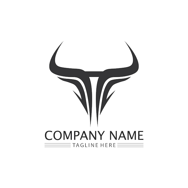 Bull horn logo and symbol template icons app