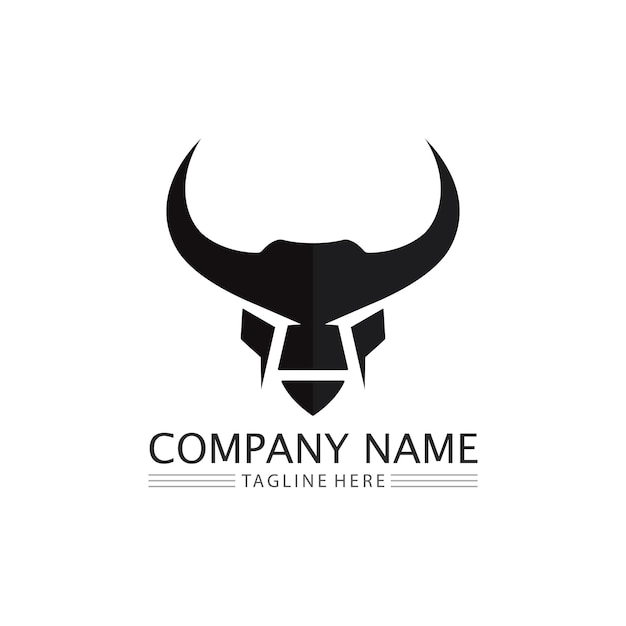 Bull horn logo and symbol template icons app