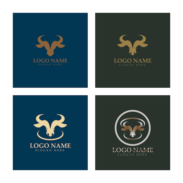 Bull horn logo and symbol template icons app