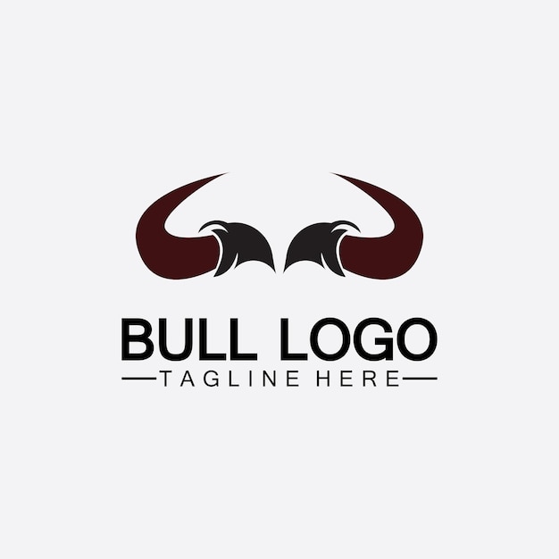 Bull horn logo and symbol template icons app