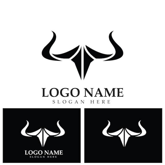 Bull horn logo and symbols template icons app