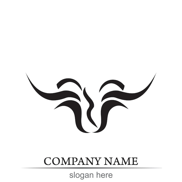 Bull horn logo and symbols template icons app