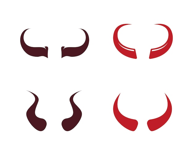 Bull horn logo and symbols template icons