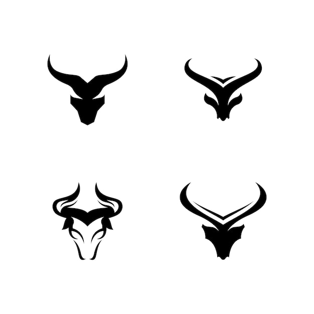 Bull horn logo symbols vector template