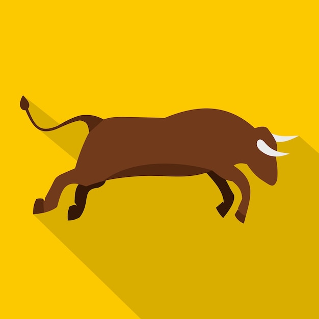 Bull icon Flat illustration of bull vector icon for web