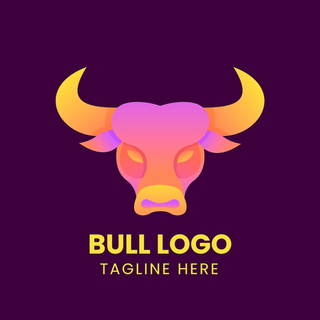 Bull logo design template