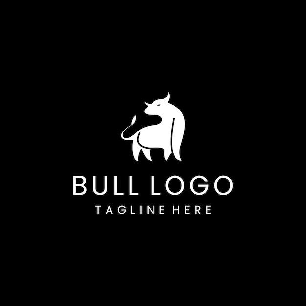 Bull logo icon design vector