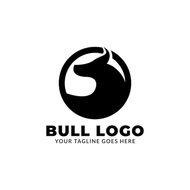 bull logo icon vector isolated.