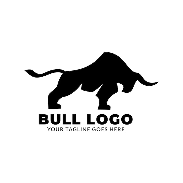 bull logo icon vector isolated.