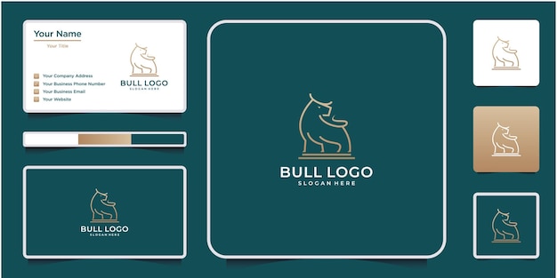 Bull logo line design inspiration