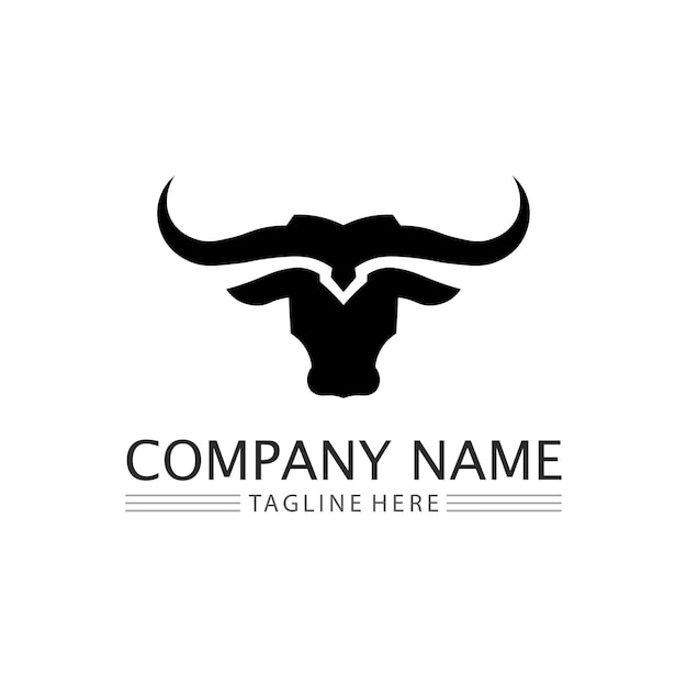 Bull logo and symbols vector template icons app