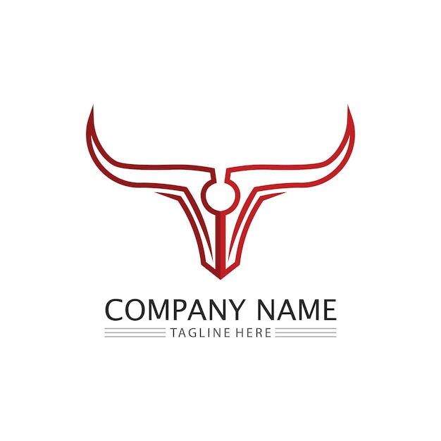 Bull logo and symbols vector template icons app