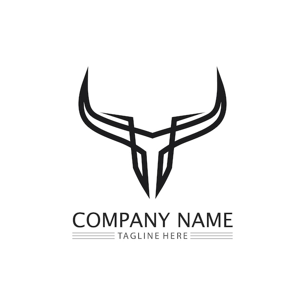 Bull logo and symbols vector template icons app