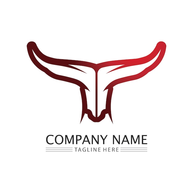 Bull logo and symbols vector template icons app