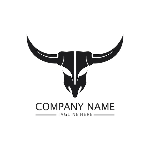 Bull logo and symbols vector template icons app